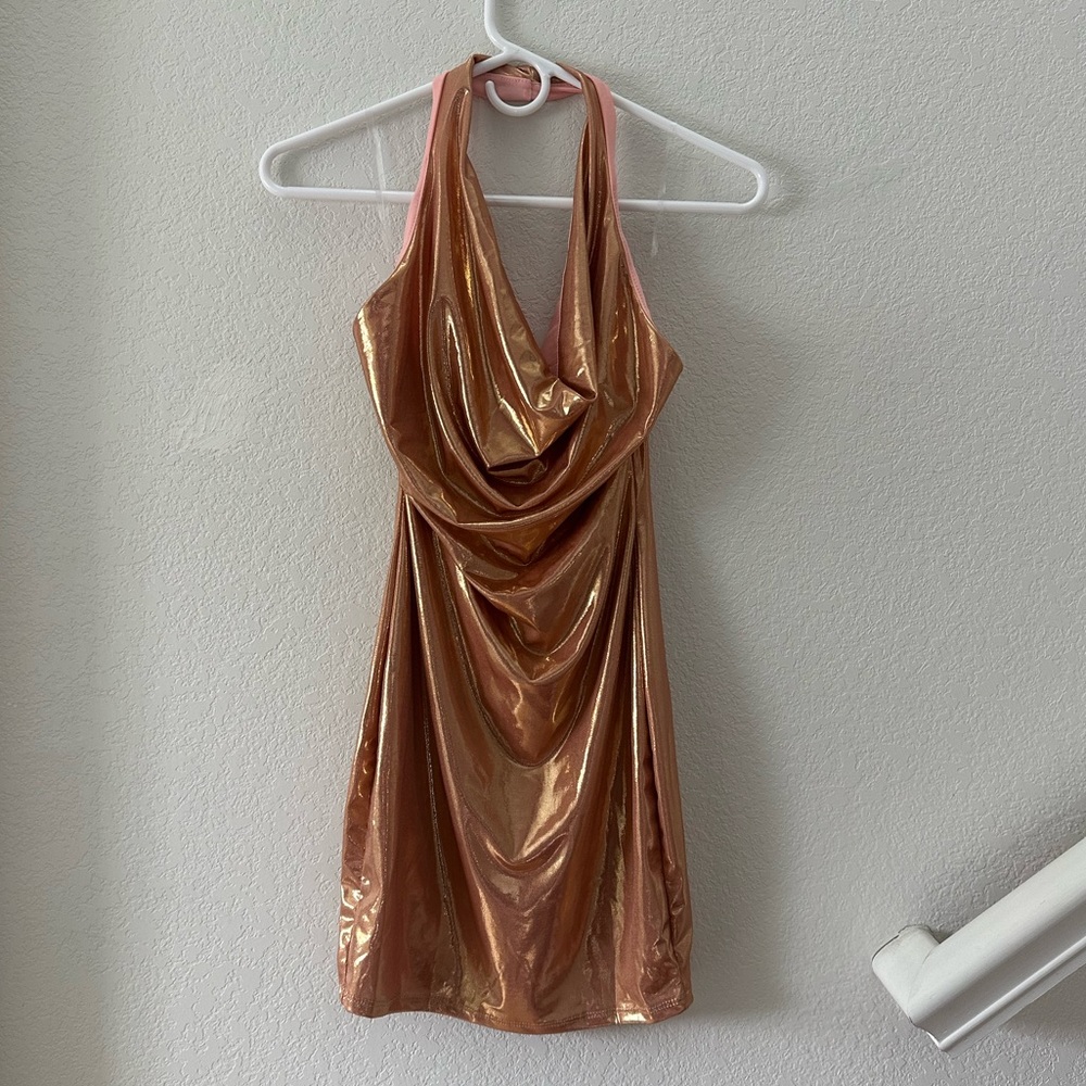 Rose gold party dress